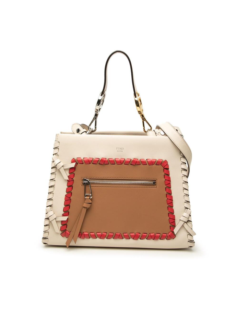 Fendi Small Bicolor Calfskin Whipstitch #350450F98B